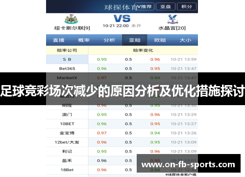 足球竞彩场次减少的原因分析及优化措施探讨